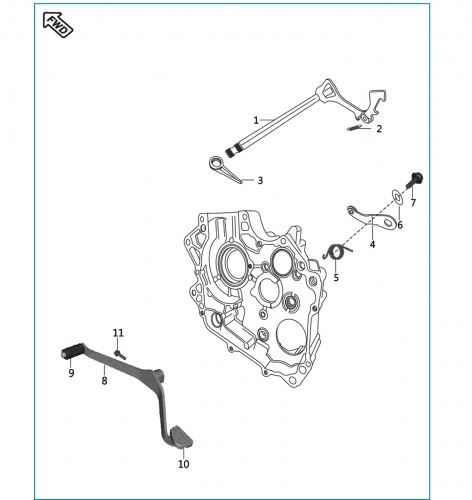 Переключение передач BM125X 4sp./5sp. (17/18)