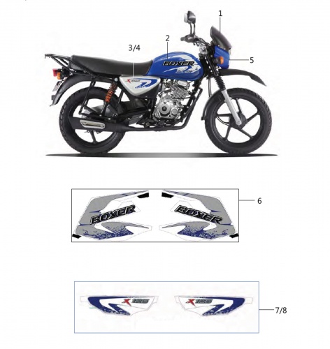 Пластик BM125X 4sp./5sp. (93/94)