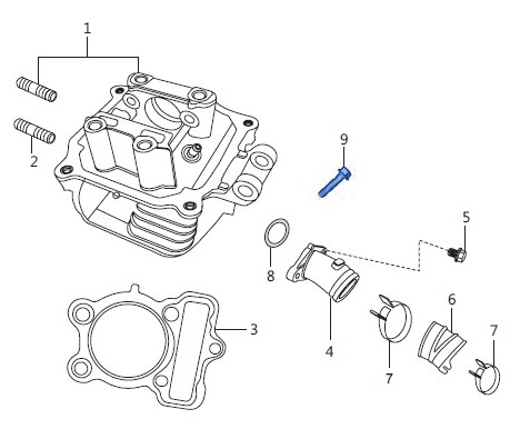 Головка цилиндра BM150X 07.09 (3/4) 