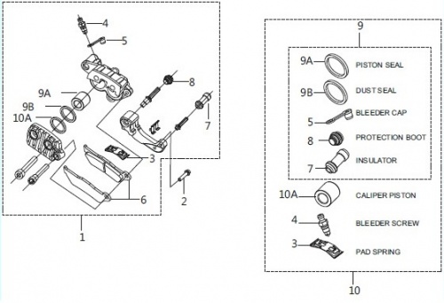 Передний тормоз Pulsar 180 (65/66)