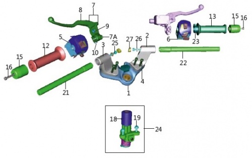 Рулевое управление Pulsar 180 (75/76)