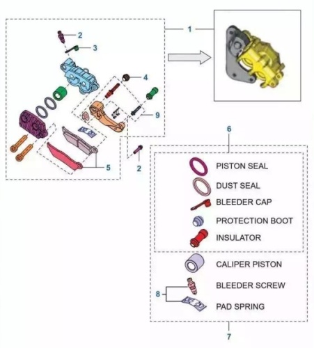 Передний тормоз BM150X (68.1) c 11.24