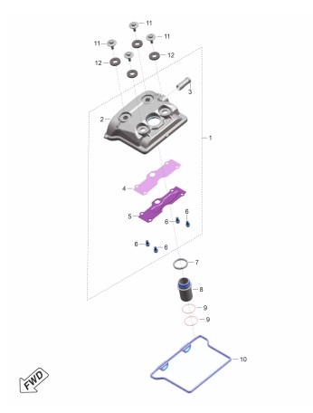 Головка цилиндра (крышка) Pulsar NS400Z 1