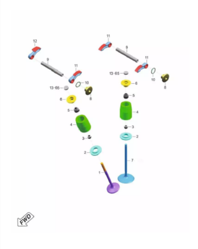 Клапана ДВС Pulsar NS400Z 4 