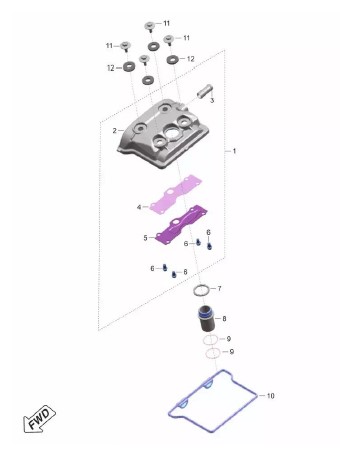 Головка цилиндра (крышка) Dominar400 Touring UG2 1