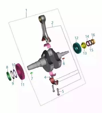 Коленчатый вал Dominar400 Touring UG2 6