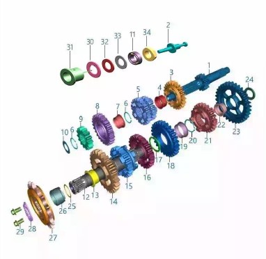 Валы КПП Dominar400 Touring UG2 7