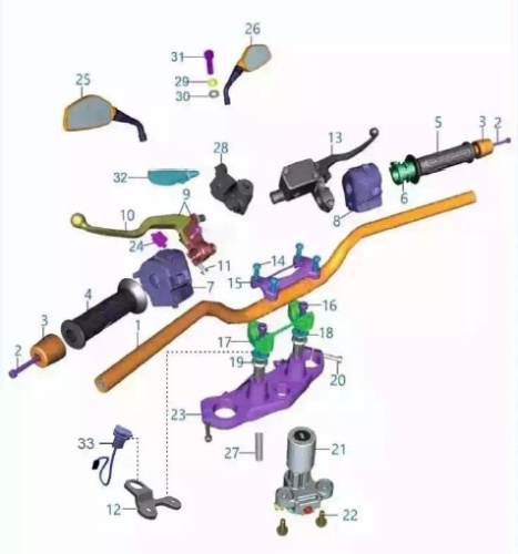 Рулевое управление Dominar400 Touring UG2 38