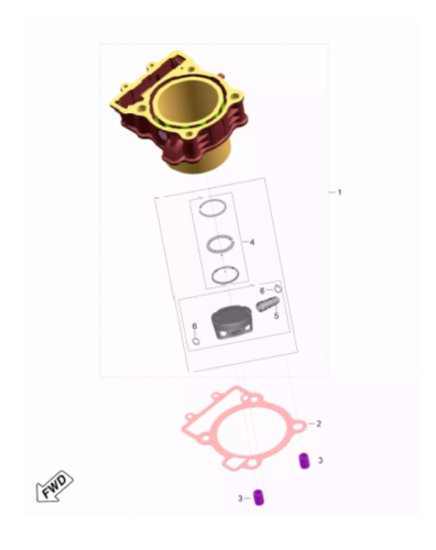 Цилиндро-Поршневая Группа Pulsar NS400Z 5