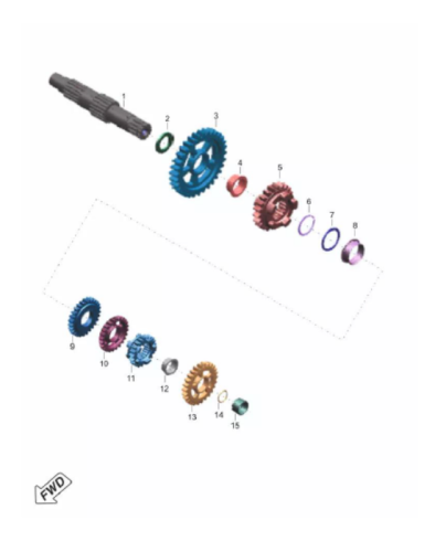 Валы КПП Pulsar NS400Z 8