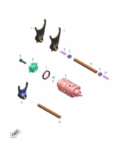 Копирный вал Pulsar NS400Z 9