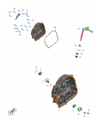 Крышка сцепления Pulsar NS400Z 16